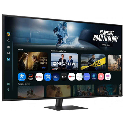 Samsung M7 M70F Smart Monitor, 43" VA Display, 4K UHD Resolution, 60Hz Refresh Rate, 4ms (GtG) Response Time, Tizen Operating System, WIFI5 & BT5.2 Connectivity, Black