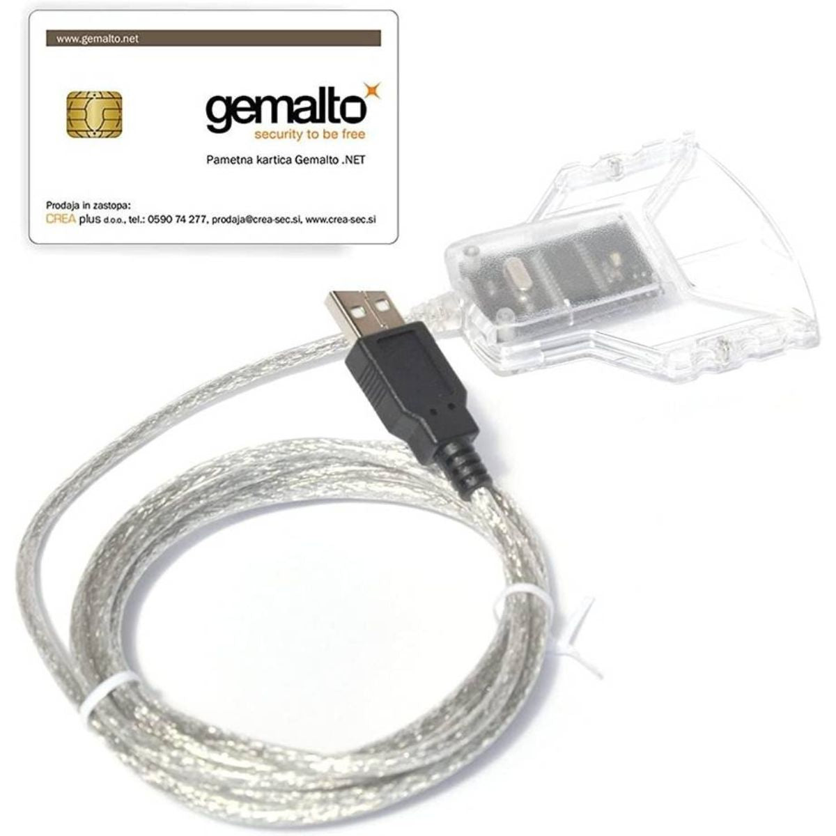 Gemalto CT30 USB Smart Card Reader, USB CCID Connector, 2Kbps/826Kbps Read & Write Speed, 4.8MHz Clock Frequency, Min 100000 Card Insertion Cycles, Emirates ID Reader | A1261962A