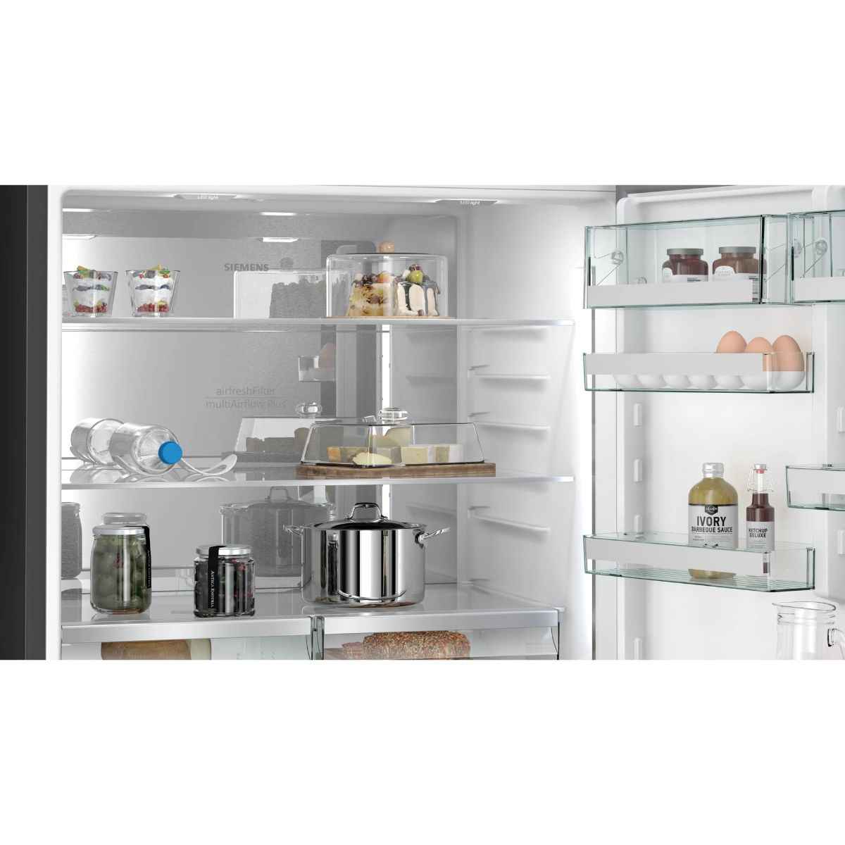 Siemens iQ700 682 L Bottom Freezer Refrigerator – Dark Inox Anti-Fingerprint