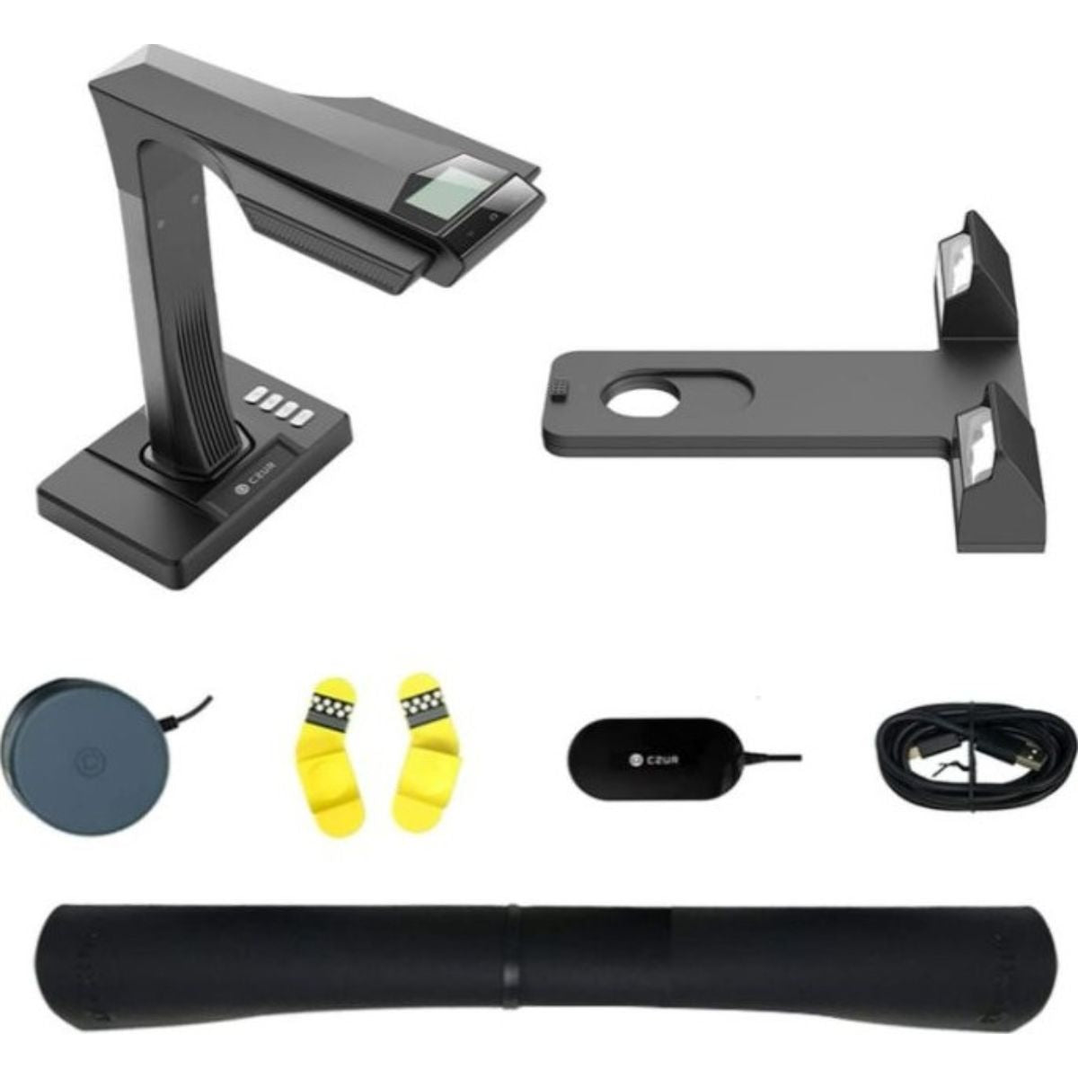 CZUR ET16 Plus Advanced Book & Document Scanner, 2nd Gen Auto-Flatten, Deskew Tech, 16MP Sony Camera, Capture A3, 186 languages OCR, Convertable PDF/Searchable PDF/Word/TIFF/Excel | CZUR ET16 Plus