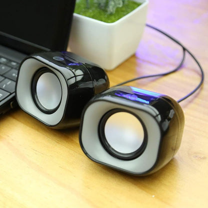 HP DHS-2111 Speaker Desktop Wired Mini Multimedia USB Speaker, Stereo, Subwoofer for Home, Mobile & Notebook | 2B286AA
