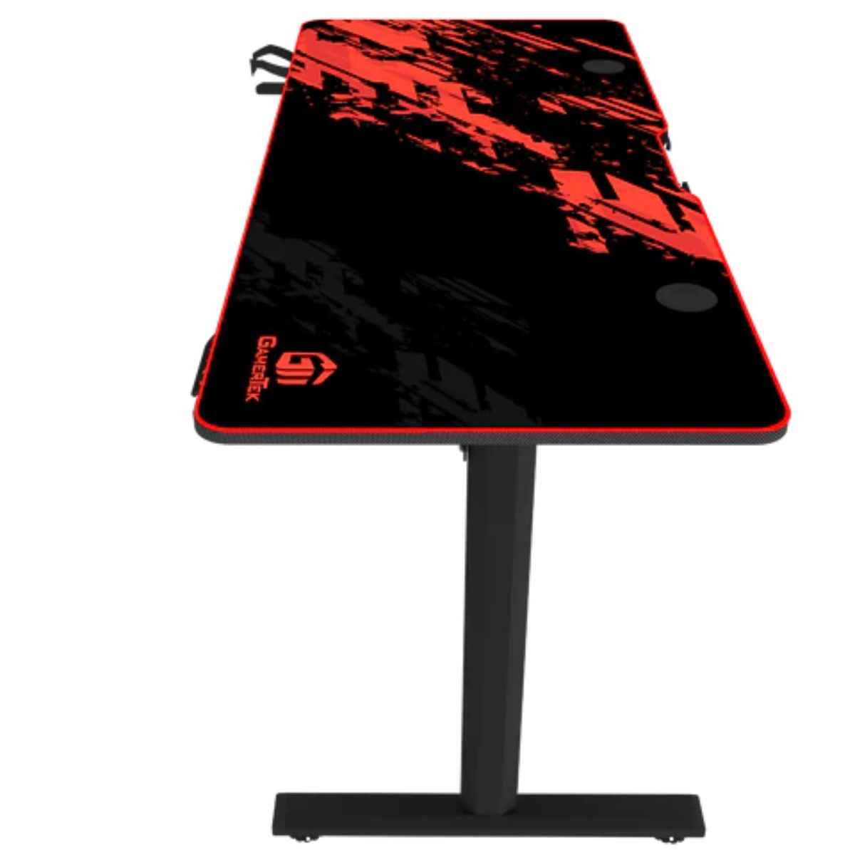GamerTek GT-Elevate X Gaming Desk – Adjustable Height, Sit & Stand, 140x60cm, Red & Black
