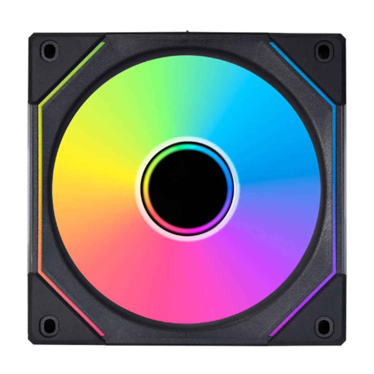 Lian Li SL-Infinity 120 RGB UNI Fan – Infinity Mirror Design, 2100 RPM, 61.3 CFM Airflow, Triple Pack with Controller | Black / White