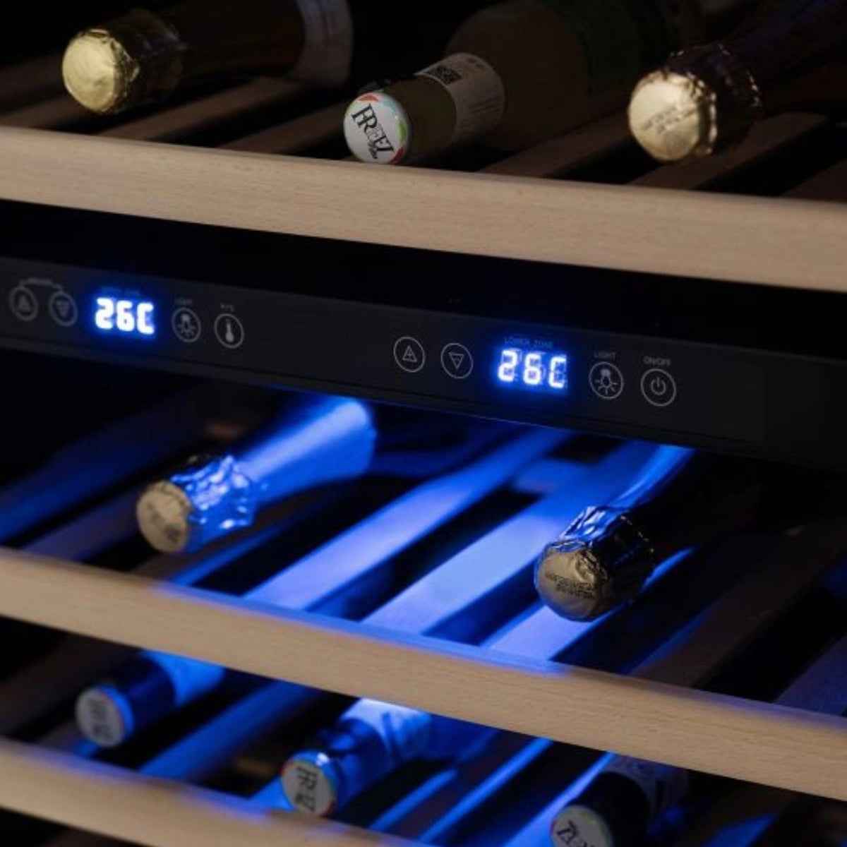 Terim Beverage Cooler TERBC76DZ – 76 Bottle Capacity / 225L, Dual-Temperature Zone, Black Finish Stylish, High-Capacity Beverage Storage for Homes, Bars & Lounges