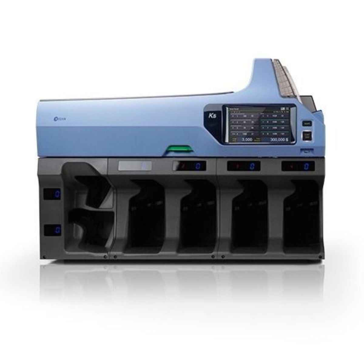 Kisan K6 Premium Modular 4+2 Pocket Fitness Sorter – 1500 Banknotes Hopper, 500 Banknotes Stacker, OCR Serial Number Reading, Up to 20 Currencies