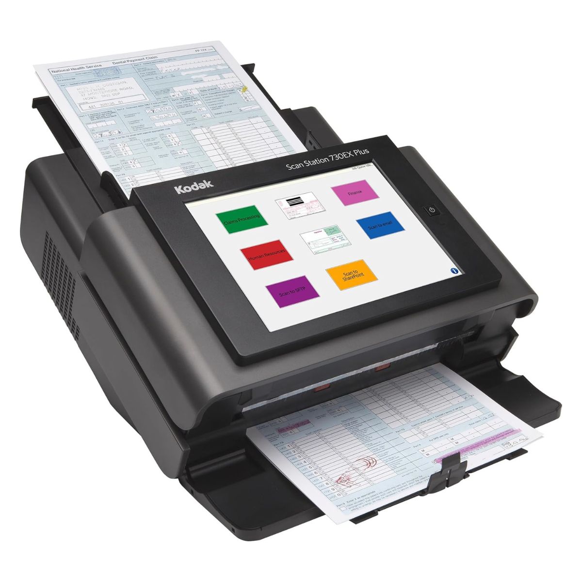 Kodak Scan Station 730EX Plus Desktop Network Document Scanner – 70ppm Duplex, Standalone Operation, Gigabit LAN, 75-Sheet ADF | 1060094