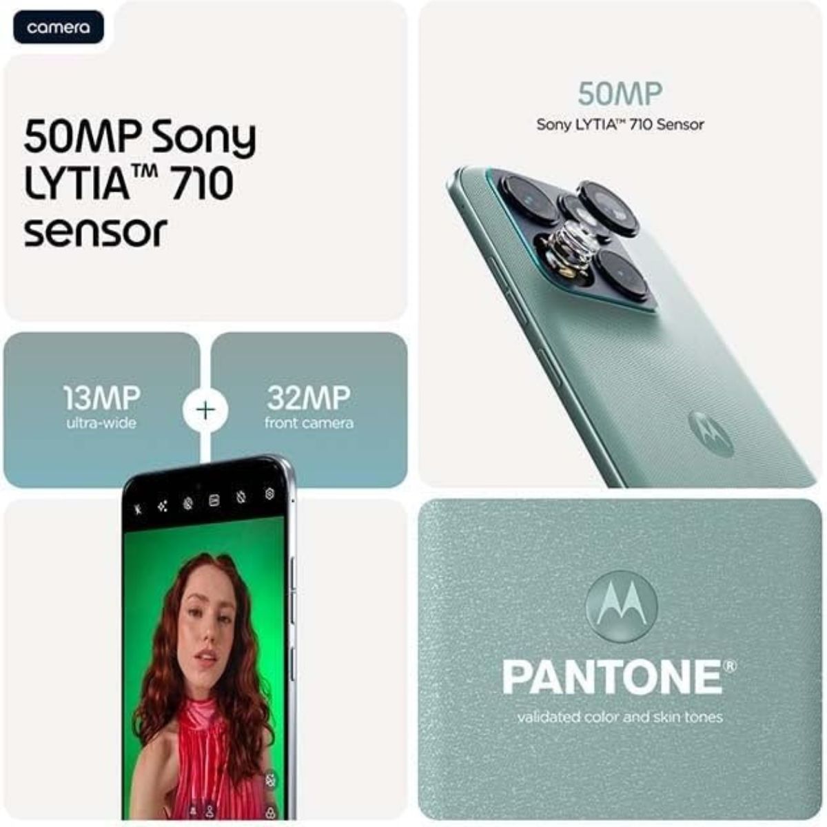 Motorola Edge 70 Fusion 5.5G Smartphone, 12GB RAM + 12GB RAM Boost, 256GB Storage, 6.8" pOLED 144Hz Display, Sony LYTIA Camera, 7000mAh Battery, IP68/IP69, PANTONE Country Air, PANTONE Blue Surf