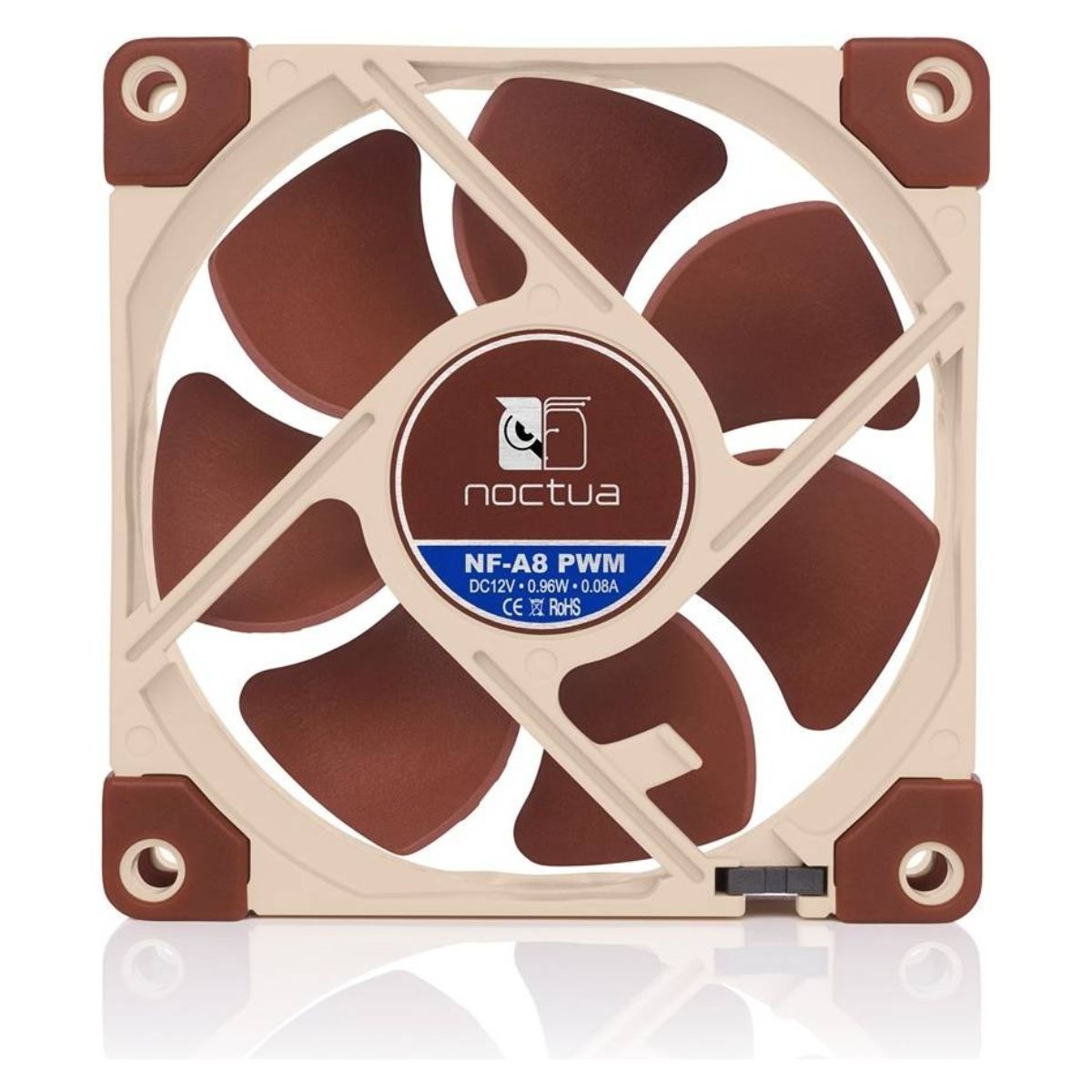 Noctua NF-A8 PWM Premium 80mm Cooling Fan, 2200 RPM, 32.67 CFM Airflow, Ultra-Quiet 17.7 dB(A), SSO2 Bearing, Brown | NF-A8 PWM