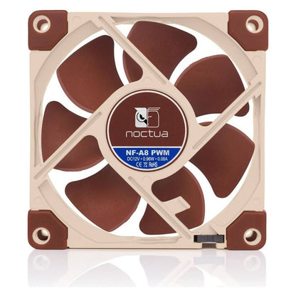 Noctua NF-A8 PWM Premium 80mm Cooling Fan, 2200 RPM, 32.67 CFM Airflow, Ultra-Quiet 17.7 dB(A), SSO2 Bearing, Brown | NF-A8 PWM
