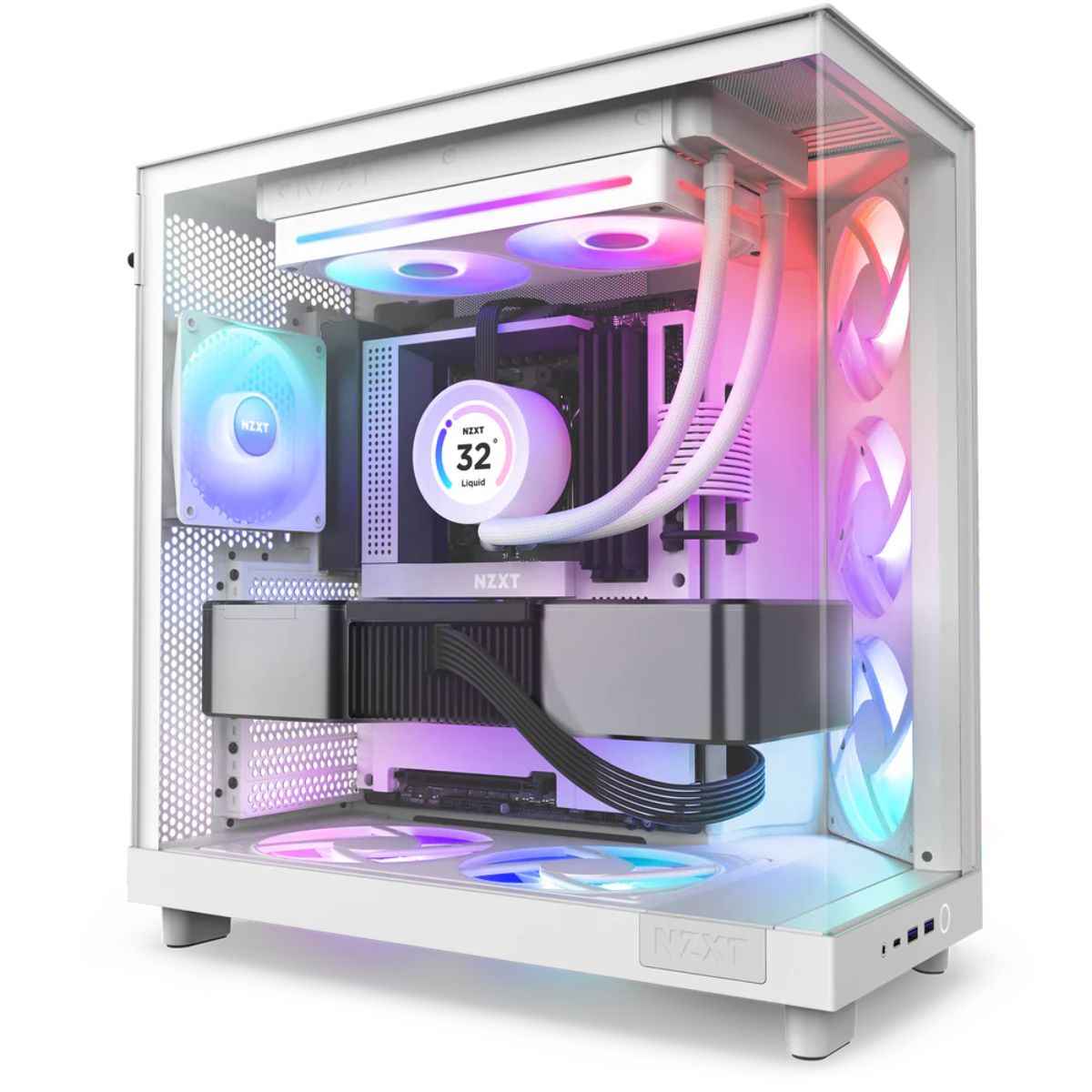 NZXT F240 RGB Core 240mm RGB Fan Unit – Single-Frame Design, 2x 120mm FDB Fans, 2400 RPM, 75.12 CFM