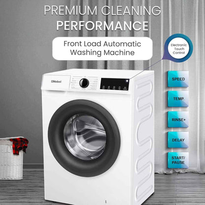 Nobel NWM770 6kg Inverter Washing Machine Silver Color— BLDC Motor, 1200 rpm, 12 Programs, Intelligent Washing