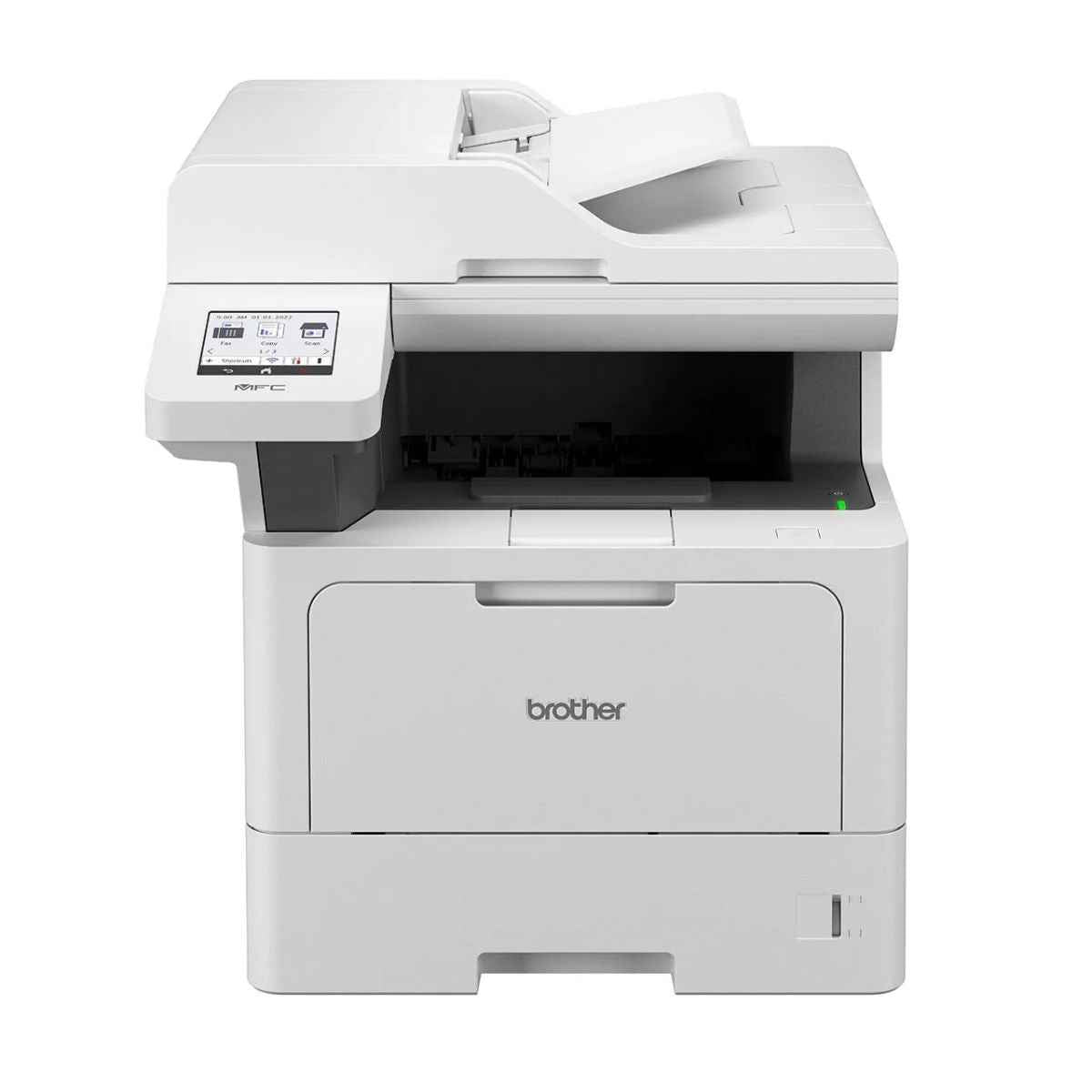 Brother MFC-L5710DW Mono Laser Printer, Print, Scan, Copy, Fax, Up to 50ppm Print Speed, Up to 1200 x 1200 DPI Resolution, 3.5" Colour Touchscreen LCD Operation, White | MFC-L5710DW