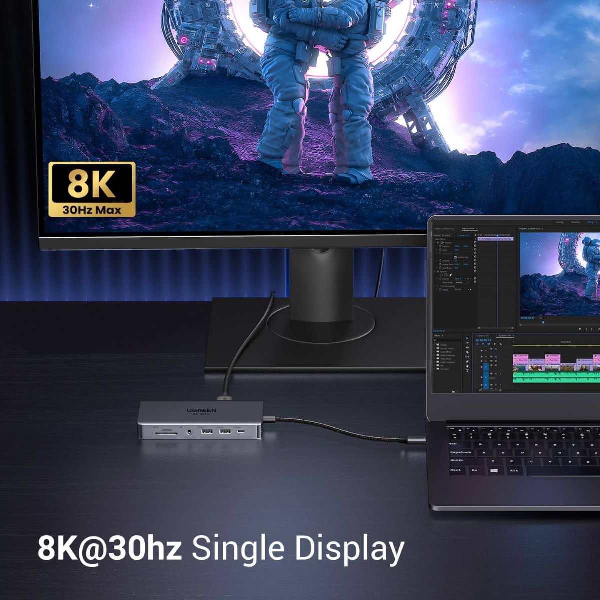 UGREEN Revodok Pro 211 11-in-1 USB-C Hub | 4K @ 60Hz | Up to 10Gbps | Dual HDMI | 100W USB-C PD | Gigabit Ethernet | SD/TF | 15965