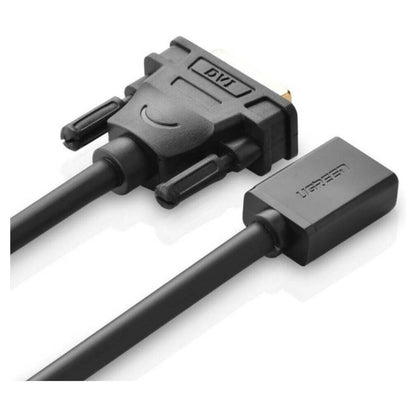 UGREEN 20118 DVI Male to Female HDMI Adapter | 1080P Full HD | Bi-Directional | 22cm | Black