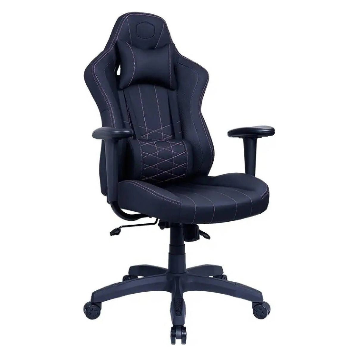 Cooler Master Caliber E1 Series Gaming Chair | Fixed Armrest | Ergonomic Headrest &amp; Lumbar Support | 90°–135° Recline | Perforated PU | High Density Foam | Black, Purple | CMI-GCE1-BK, CMI-GCE1-PR