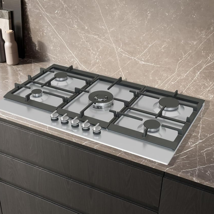 Siemens iQ500 EC9B5QI90M Built-In Gas Hob – 90cm, 5 Burners, 4.0kW Wok Burner