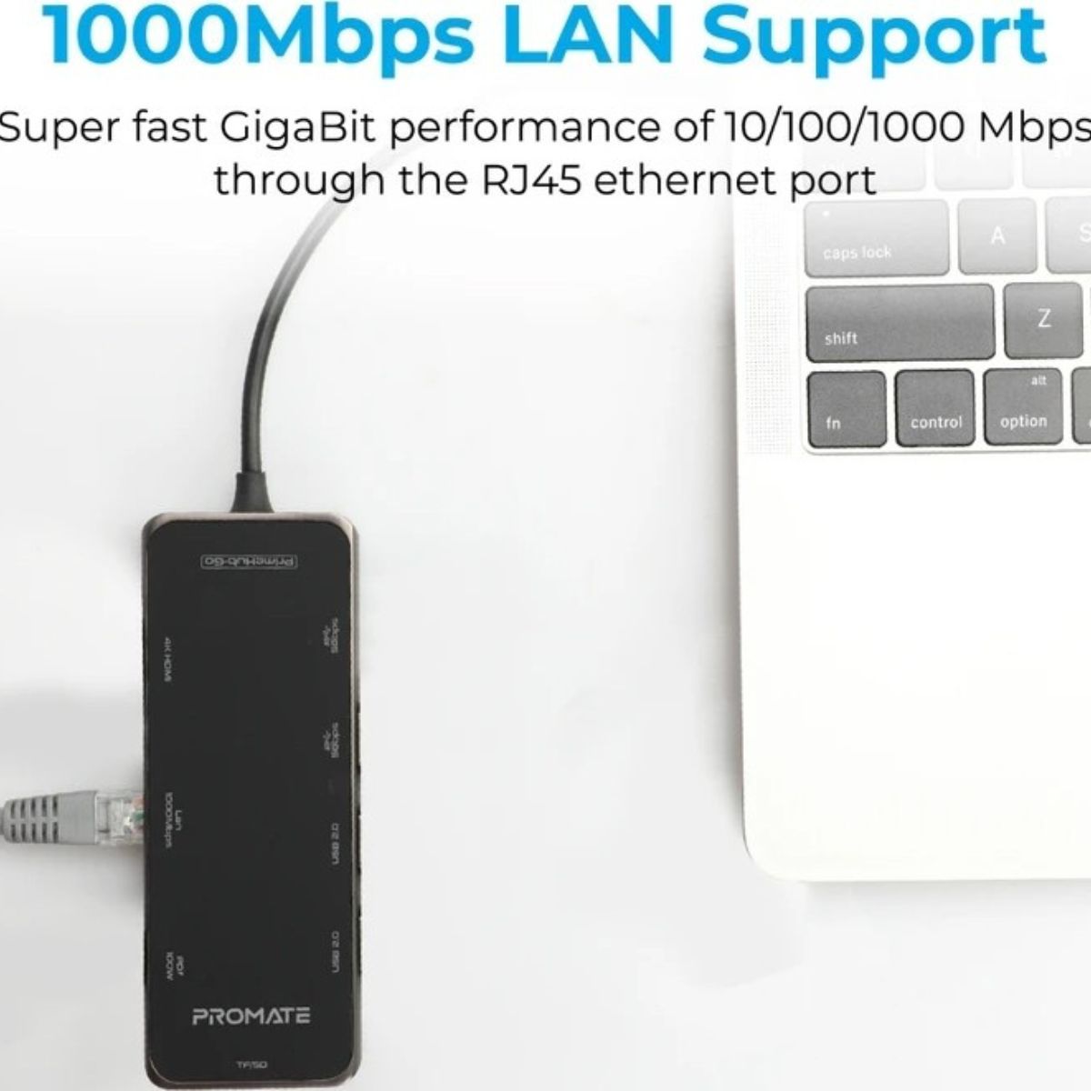 Promate PrimeHub-Go 9-in-1 USB-C Hub | 100W Power Delivery | Compact Multiport Adapter