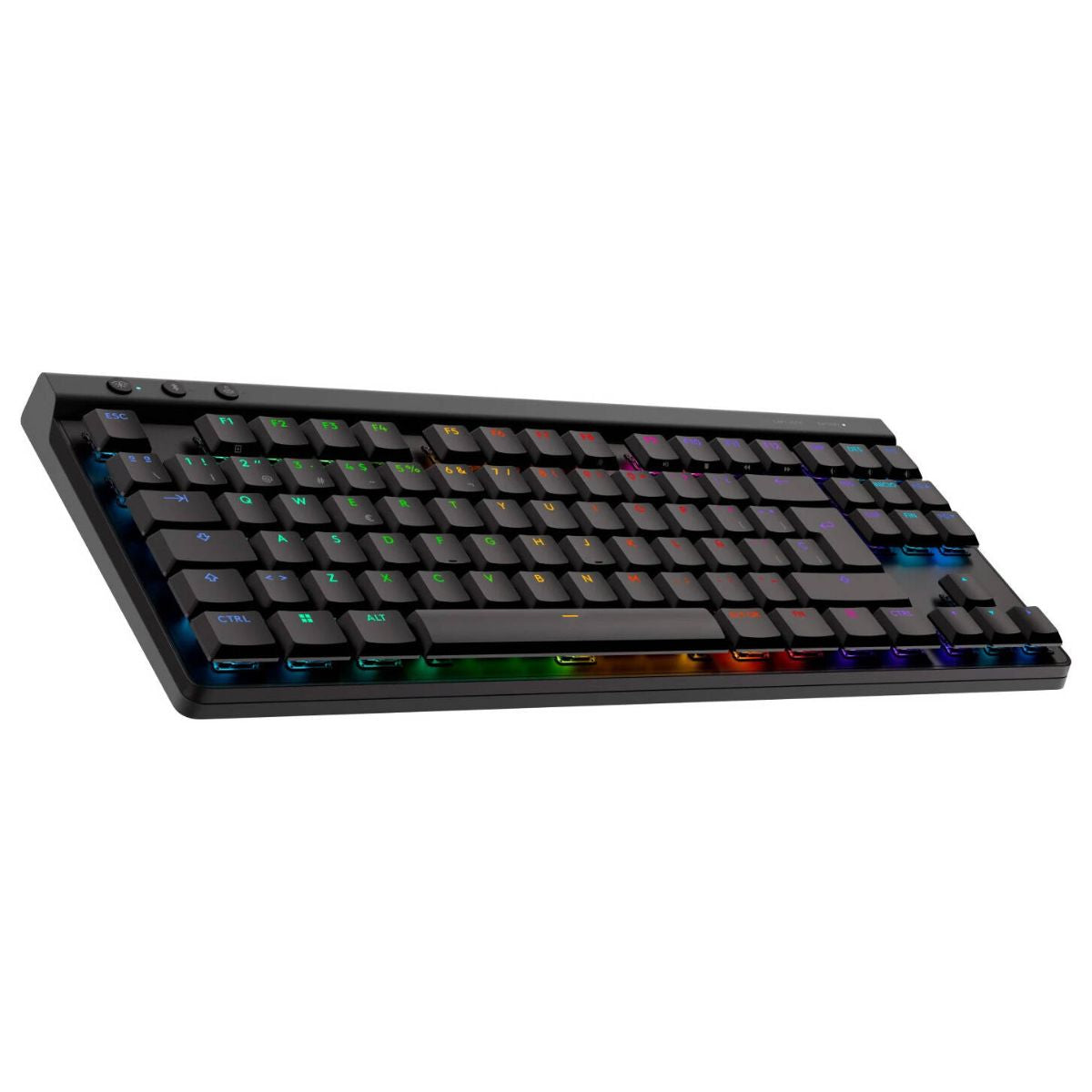 Logitech G515 LIGHTSPEED TKL Gaming Mechanical Keyboard – White & Black, Low Profile, GL Switches, RGB, Wireless/BT/Wired