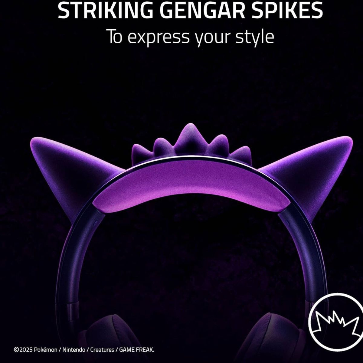 Razer Kraken Kitty V2 Gaming Headset | 40mm TriForce Drivers | HyperClear Cardioid Mic | Chroma RGB | USB Type-A | Gengar Pokémon Edition | RZ04-04730300-R3M1