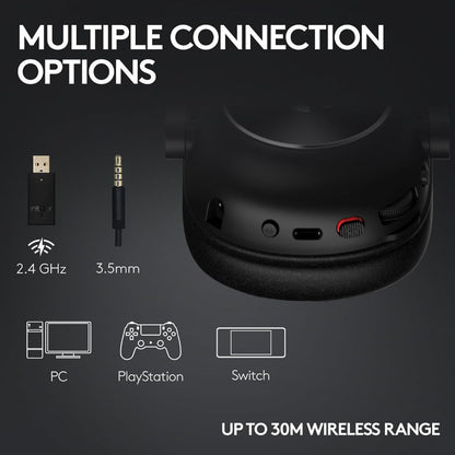 Logitech G PRO X 2 LIGHTSPEED Wireless Gaming Headset – 50mm Graphene Drivers, DTS:X 7.1, Bluetooth/USB/3.5mm