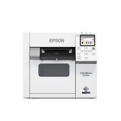 Epson ColorWorks C4000e (BK) Colour Label Printer | 1200 x 1200 DPI | 100 mm/s | USB | Autocutter | C31CK03102BK