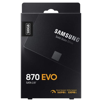 Samsung 870 EVO SATA III Internal SSD – Up to 4TB, 2.5" SSD, 560MB/s Read, 530MB/s Write