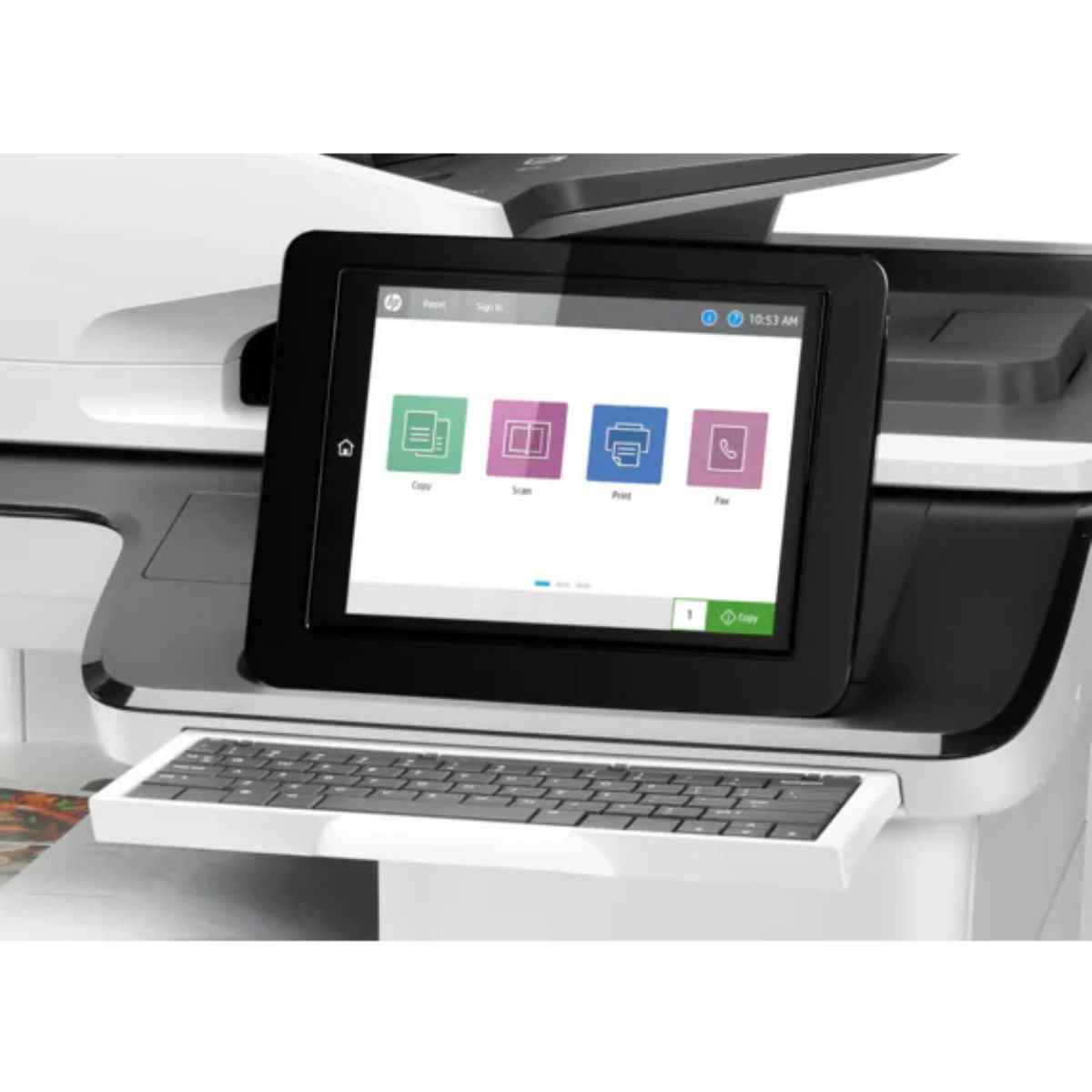 HP Color LaserJet Enterprise Flow MFP M776z Printer, Print, Copy, Scan, Fax, Up to 46 ppm, Automatic Duplex Printing, 9" Touchscreen, Enterprise Security | 3WT91A