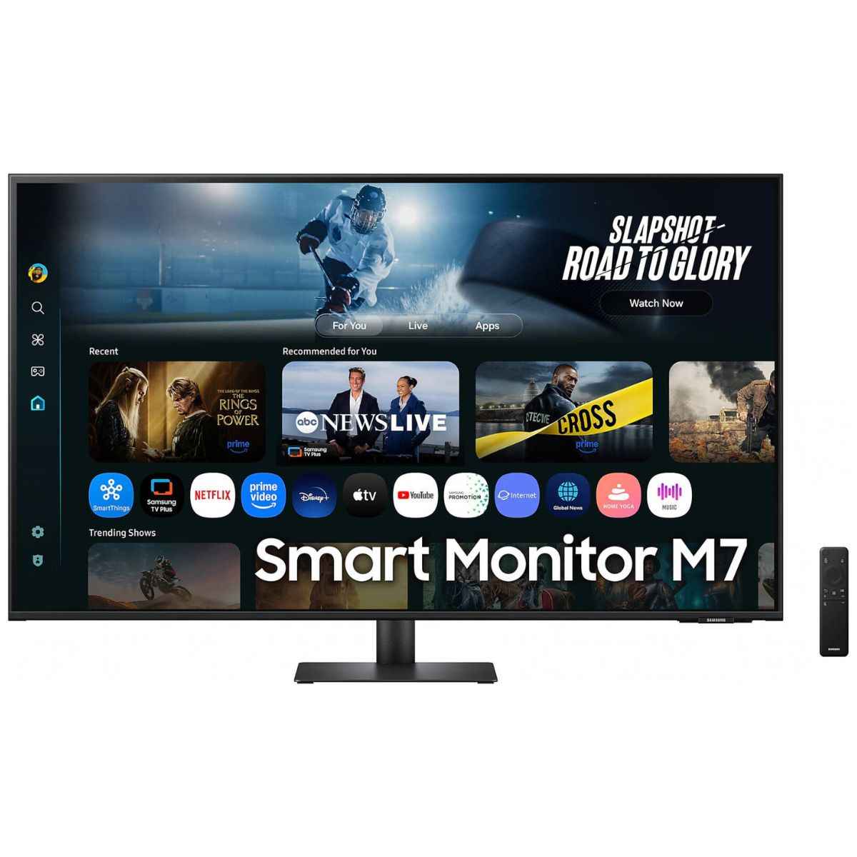 Samsung M7 M70F Smart Monitor, 43" VA Display, 4K UHD Resolution, 60Hz Refresh Rate, 4ms (GtG) Response Time, Tizen Operating System, WIFI5 & BT5.2 Connectivity, Black