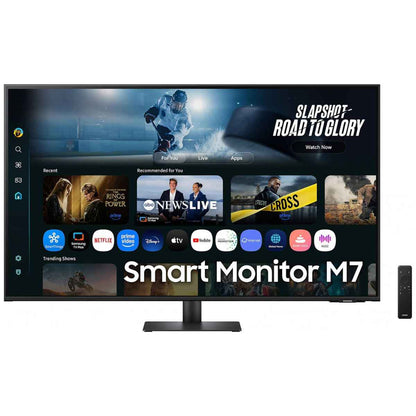 Samsung M7 M70F Smart Monitor, 43" VA Display, 4K UHD Resolution, 60Hz Refresh Rate, 4ms (GtG) Response Time, Tizen Operating System, WIFI5 & BT5.2 Connectivity, Black