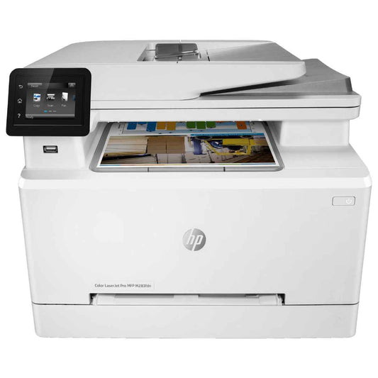 HP M283fdn Color LaserJet Pro MFP, Print speed up to 22 ppm (black & color), Up to 600 x 600 dpi, Up to 50 sheets feeder capacity, Print, copy, scan, fax | 7KW74A