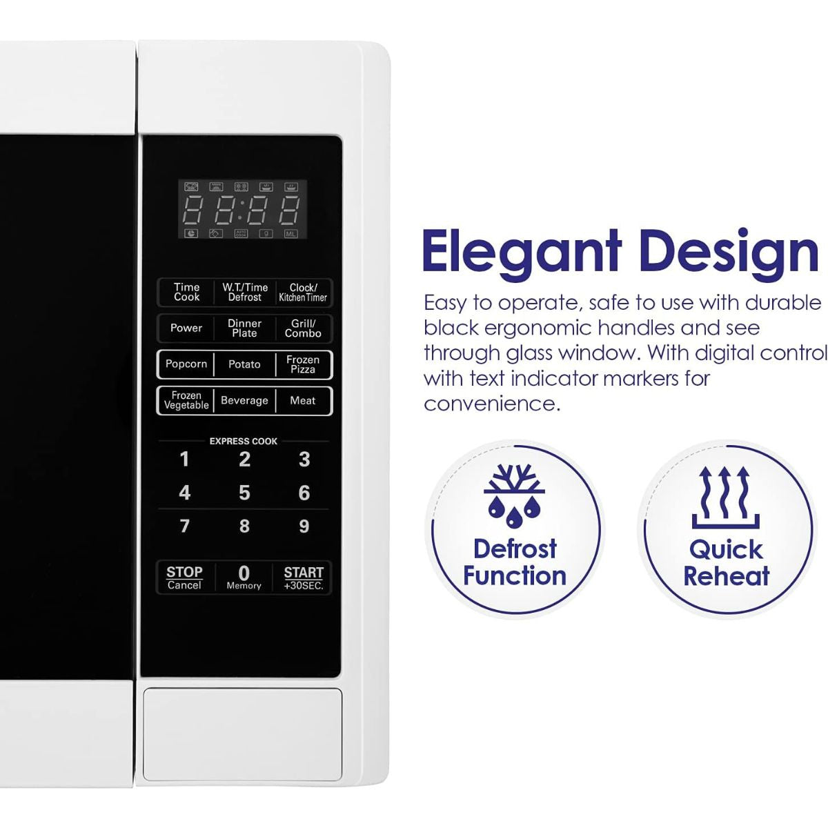 Super General SGMM935DGW Microwave Oven – 30L Capacity, Digital Control, White