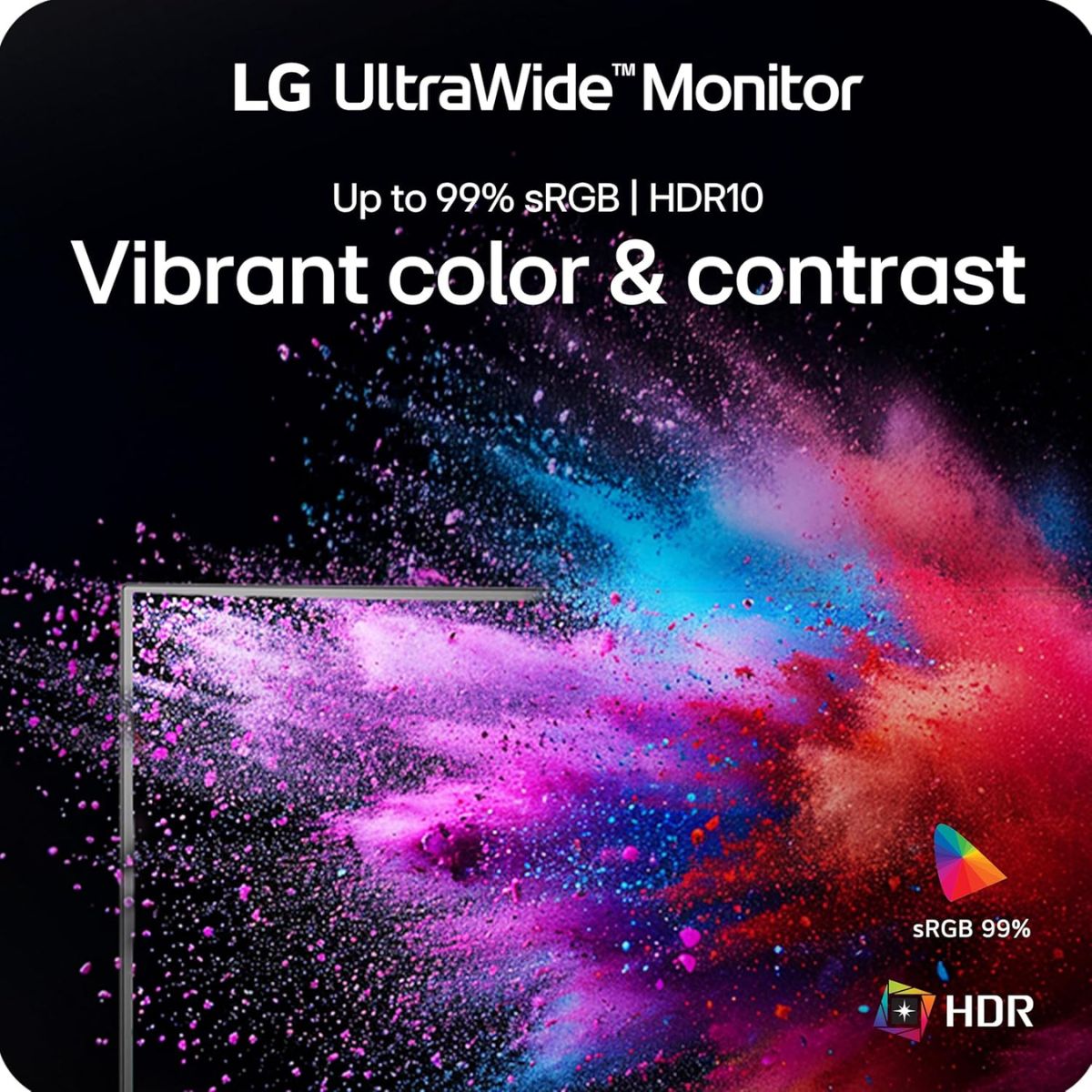 LG 34WR55QK-B 34" Curved UltraWide Monitor, VA Display, WQHD Resolution, 100Hz Refresh Rate, USB-C 65W Power Delivery, Black | 34WR55QK-B (Cushion Missing)