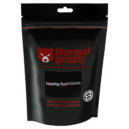 Thermal Grizzly Lapping Tool for Intel 12th Gen CPU Contact Frame | Acrylic Glass | 400 / 1200 / 2500 Grit Sanding Paper | TG-ILT-12G