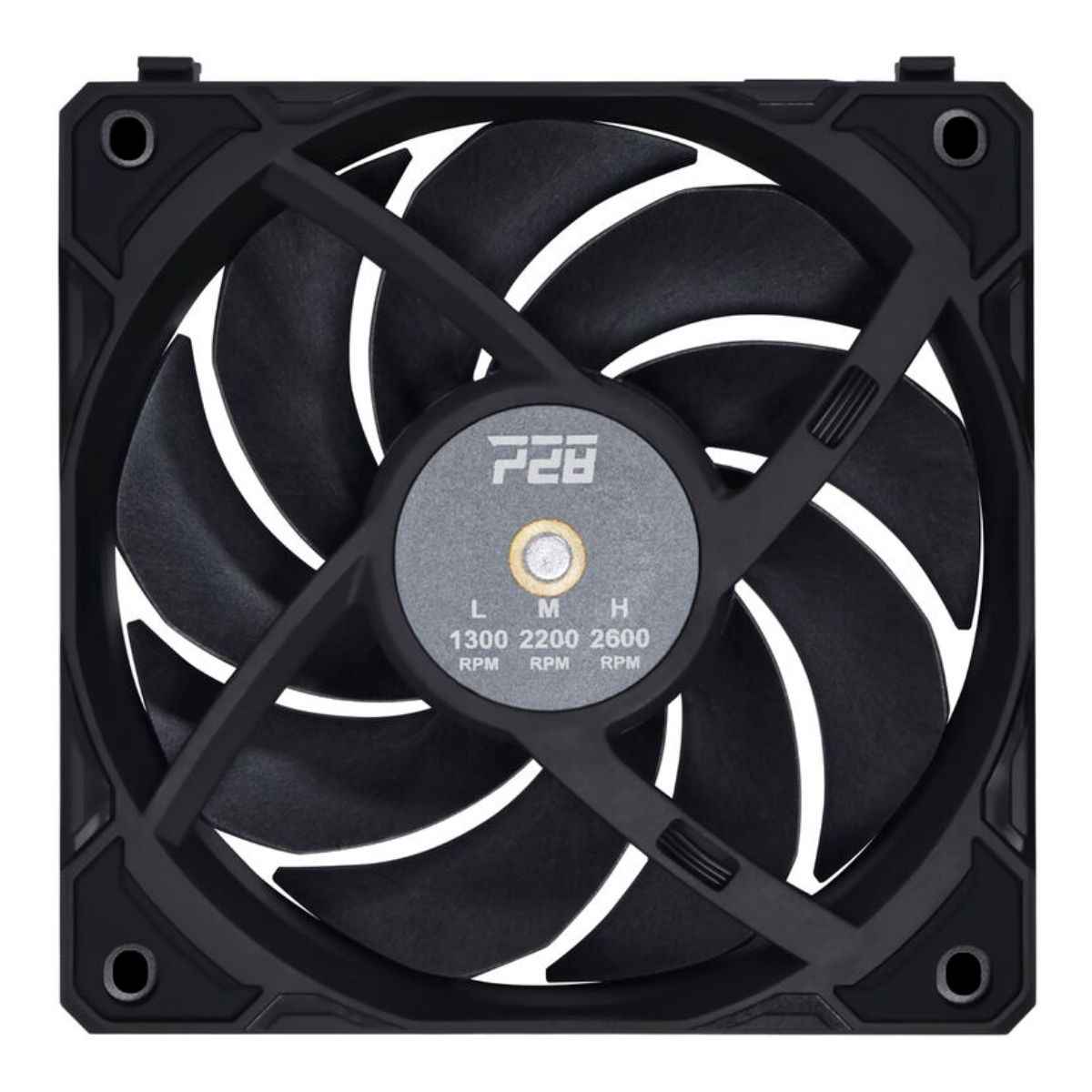 Lian Li UNI FAN P28 Case Fan | 120mm | 2600 RPM | 92 CFM | Fluid Dynamic Bearing | 3-Pack | Black