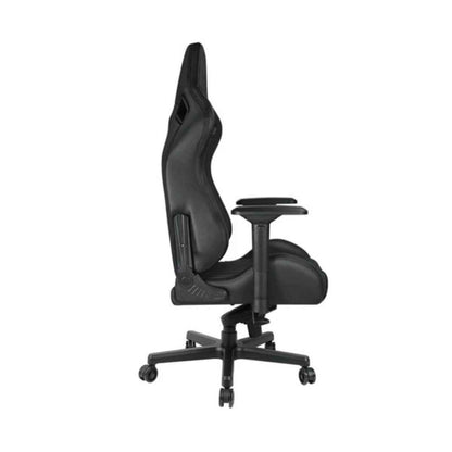 AndaSeat Dark Knight Premium Gaming Chair, Frog seat tray big memory lumbar pillow big memory headrest pillow 65mm casters black aluminum base, carbon pvc - Black
