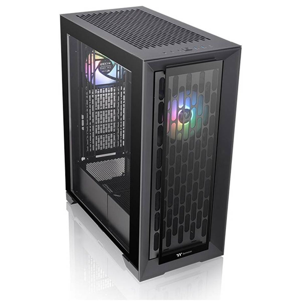 Thermaltake CTE T500 TG ARGB Full Tower ATX PC Case, 4mm Tempered Glass Panel, Fits Up 12* 120mm Fans & 420mm Radiator, Active Cooling, USB 3.2 Type-C *1, USB 3 *2, Black | CA-1X8-00F1WN-01