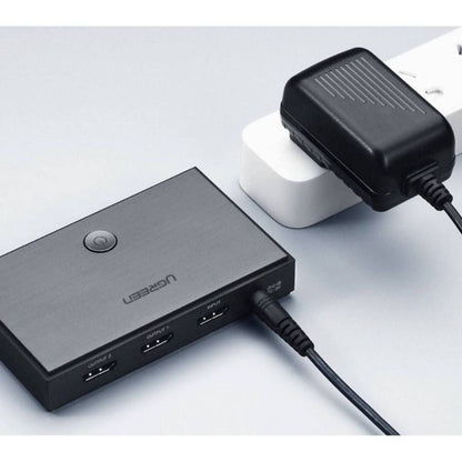 UGREEN 50707 HDMI Splitter | 1 Input 2 Output | 4K @ 60Hz | 3D | HDCP 2.2 | EDID | Black