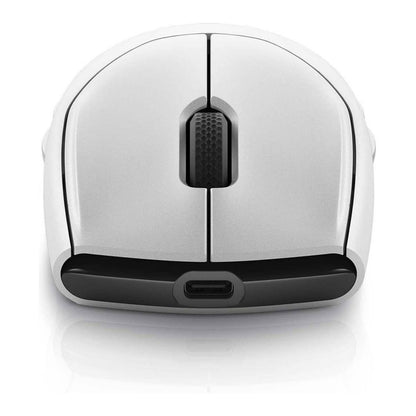 Dell Alienware AW720M Tri-Mode Wireless Gaming Mouse, 2.4GHz Wireless, BT 5.1, 26000 DPI, 8 Programmable Buttons, Magnetic Snap Charging Adapter USB-A to USB-C Cable, Lunar Light | AW720M-WHT