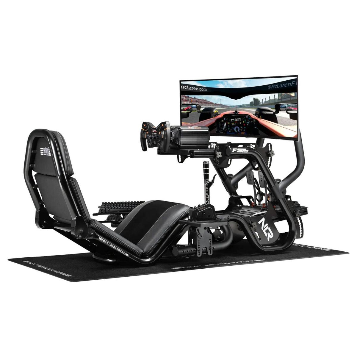 Next Level Racing F-GT Pro Formula & GT Racing Simulator Cockpit, Multi-Position Racing Cockpit, Wheel & Pedal Compatible, Black | NLR-R003