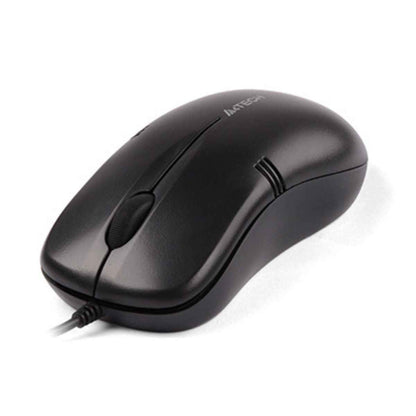 A4Tech OP-560NU / OP-560NUS Wired Silent Mouse – 1200 DPI, 4-Way Scroll, Dust-Resistant Wheel, Black