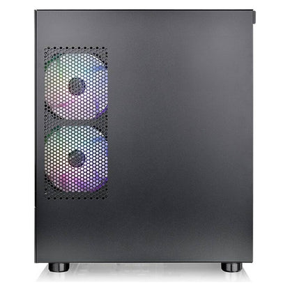 Thermaltake View 170 TG ARGB M-ATX Computer Case, 3x 120mm ARGB Lite Pre-Installed Fans, Up to 280mm Radiator & 7x Fan Support, USB 3.0 x2, HD Audio x1 Interfaces, Black | CA-1Z4-00M1WN-00