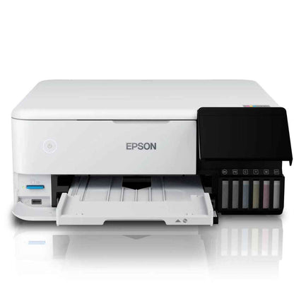 Epson EcoTank L8160 3-in-1 A4 Photo Printer, 6-Colour Claria ET Ink, Print/Scan/Copy, Duplex Printing, Wi-Fi, Ethernet, AirPrint, White | L8160