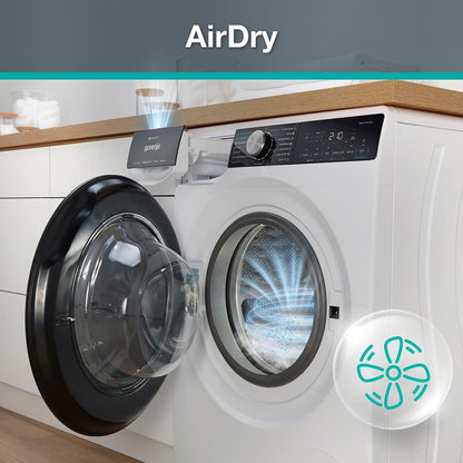 Gorenje WNS1X4ARTWIFI Front Load Washing Machine, 10.5kg Capacity, Inverter PowerDrive Motor, Wi-Fi Smart Control, WaveActive Drum, 1400 RPM, White