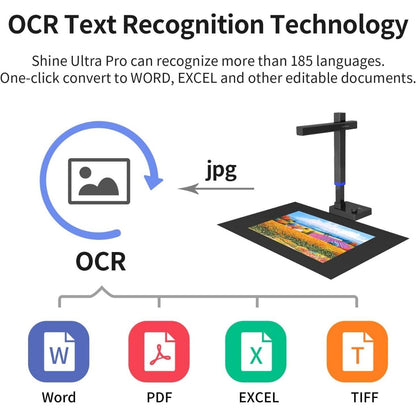 CZUR Shine Ultra Pro 24MP Document Scanner | A3 Large Format Book Scanner | 440 DPI
