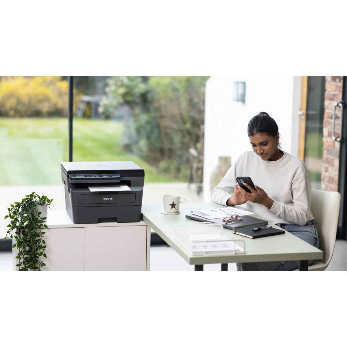 Brother DCP-L2625DW Mono Laser Printer, Up to 34 PPM Printer Speed, 49 dB(A) Noise Level, Hi-Speed USB, Wired & Wireless Connectivity, 250 Sheets Input Tray, Black | DCP-L2625DW