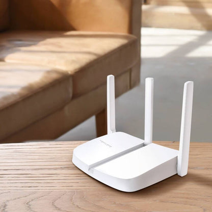 MERCUSYS MW306R N300 Wi-Fi 4 Wireless Router | 300 Mbps 2.4 GHz | 3 External Antennas | 1× 10/100 Mbps WAN | 3× 10/100 Mbps LAN | White
