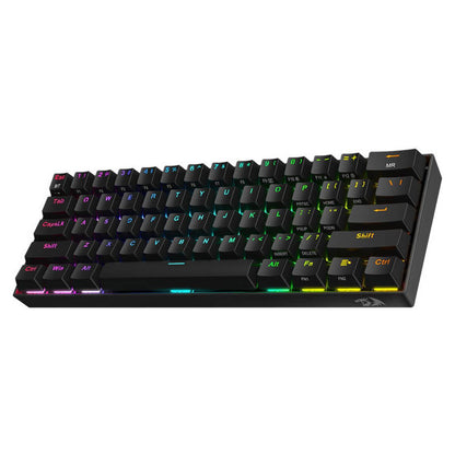 Redragon K530 Pro Draconic 60% Wireless RGB Mechanical Keyboard | Bluetooth 5.0 | Hot-Swappable Switches | Detachable USB Type-C | Red or Brown Switch Options | Black | K530RGB-PRO-RED / K530RGB-PRO-BROWN