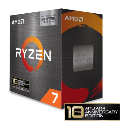 AMD Ryzen 7 5800X3D 10th Anniversary Edition AM4 Desktop Processor | 8 Cores | 16 Threads | Up to 4.5 GHz | 96MB Cache | 105W TDP | DDR4 | Carbice Ice Pad | 100-100000651POF