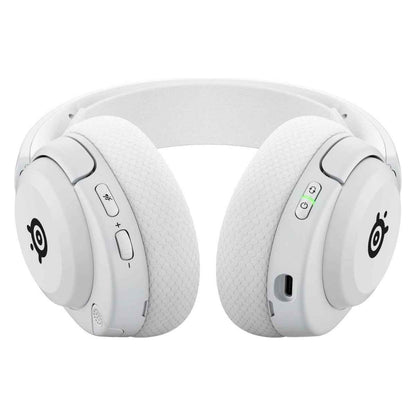 SteelSeries Arctis Nova 5 Wireless Headphones, 40mm Neodymium Drivers, Clear Cast Gen 2.x, Retractable Boom, 360° Spatial Audio, Quick-Switch Wireless, White