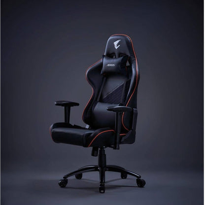GIGABYTE AGC310 Gaming Chair | 2D Adjustable Armrest | High-Density Flexible Foam | All-Steel Frame & Base | 160° Recline | Class 4 Gas Lift | BIFMA Certified | Black &amp; Orange